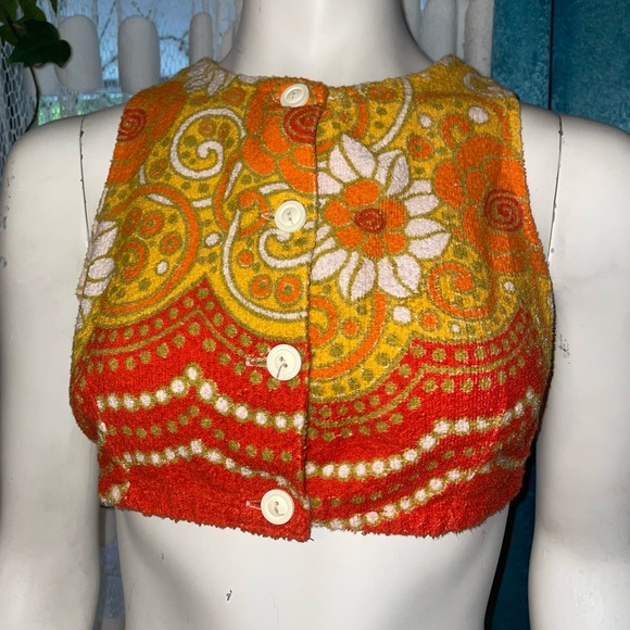 Vintage, two piece, terry cloth and one of a kind🌞 - Picture 4 of 9